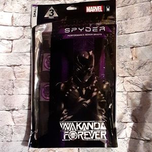 SPYDER BLACK PANTHER PERFORMANCE BOXER BRIEFS 3 PK